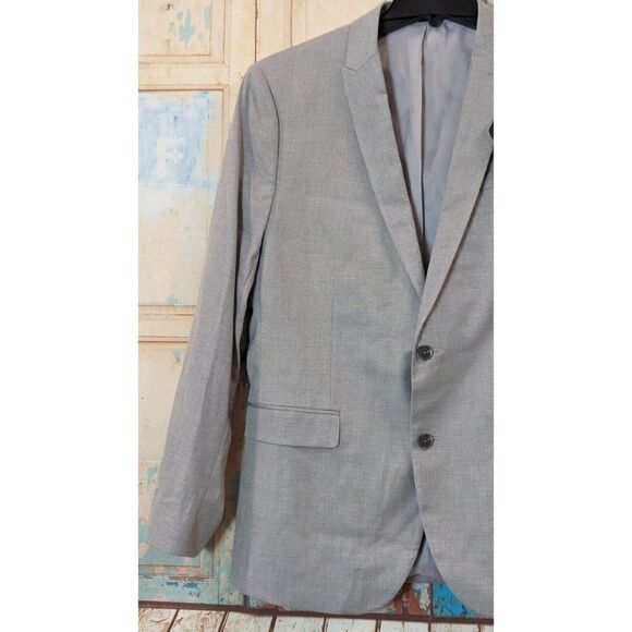JF J. Ferrar Mens Size 42 Reg Ultra Comfort Slim Fit Suit Jacket Light Gray NWT - Picture 5 of 12